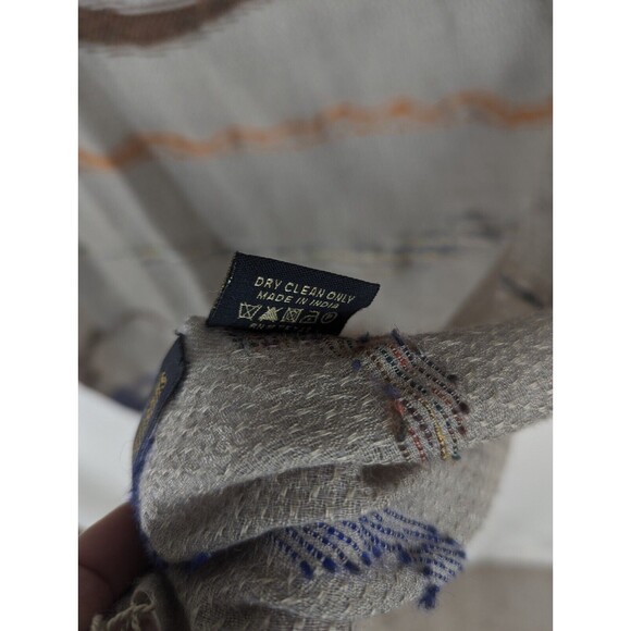 Ahujasons Wool Modal Scarf Artsy Soft Beautiful Fringe 27x72 - Picture 5 of 7